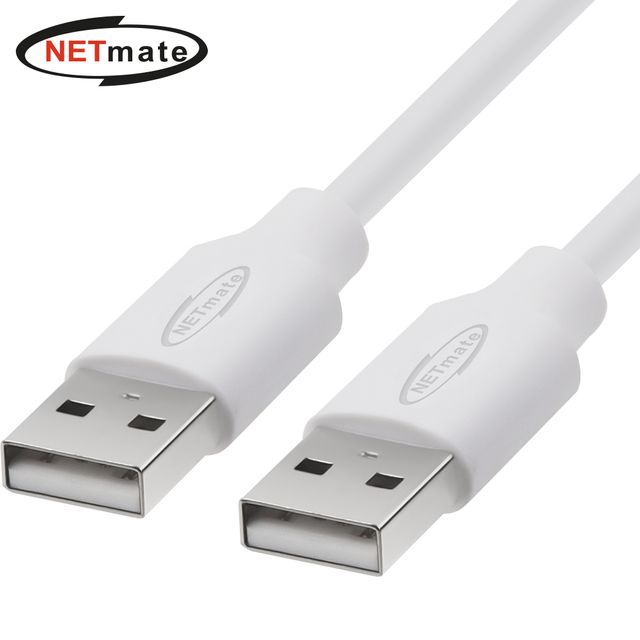 Netmate USB 2.0 AA형 데이터 케이블(화이트) 2M