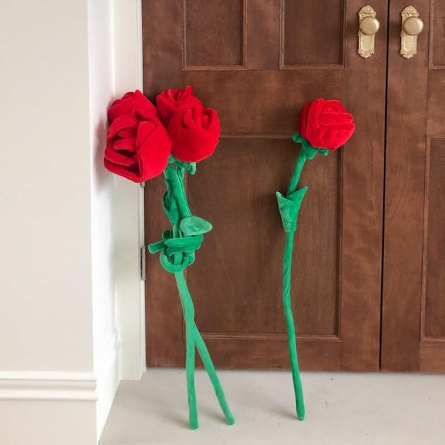 조화 장미 꽃 한송이 80cm 대형 인테리어 플라워 소품 기념일 선물 (1개)