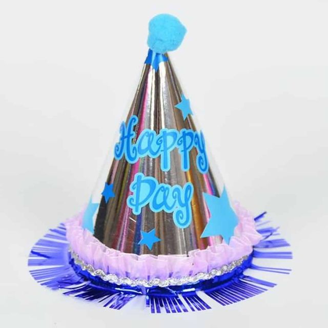 생일파티 고깔모자 블루 생일파티왕관 생일모자 생일꼬깔모자