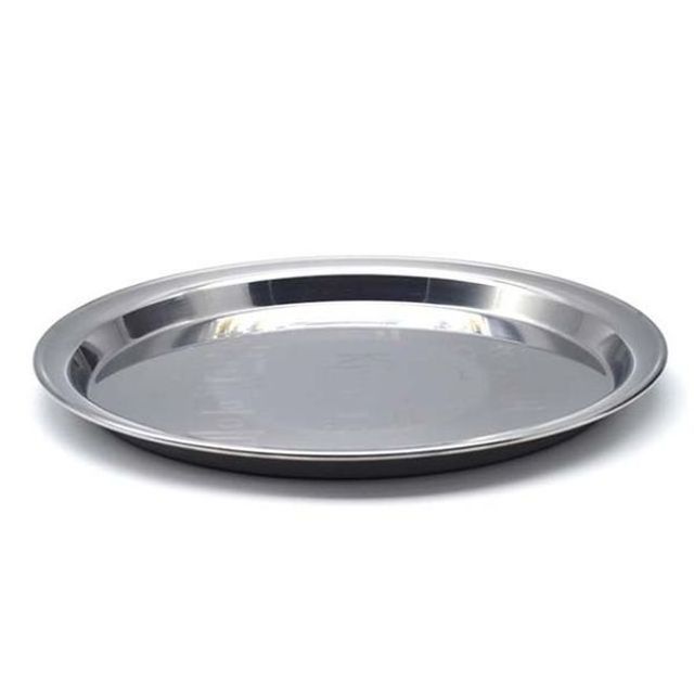 국산 스텐 쟁반 업소 서빙 원형 쟁반 트레이 350mm