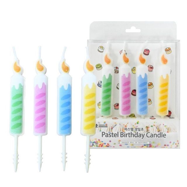 파스텔 생일초(4입)