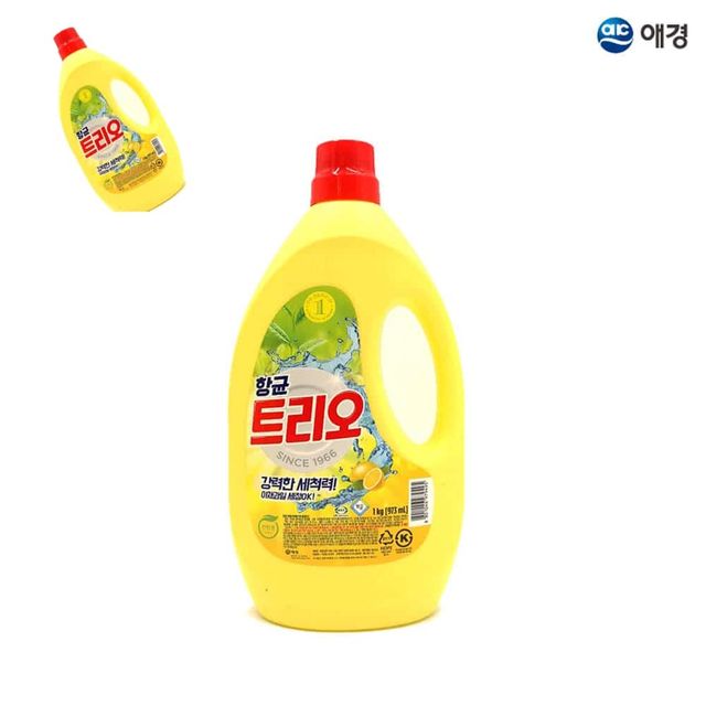 애경 트리오 주방세제 1kg 용기 1ea 식기세정제 세척세제 그릇세정제 식기세척제