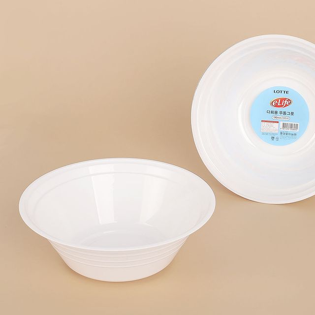 이라이프 다회용 우동그릇 10개입 19cm 일회용 용기 대체