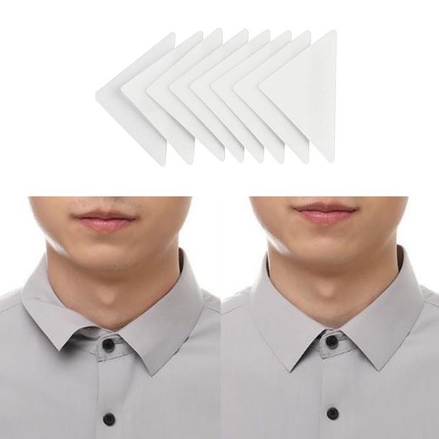 와이셔츠 카라 옷깃 보강재 PVC 깃 세우기 패드 10P
