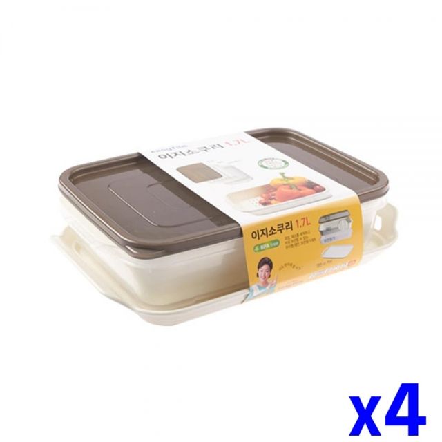 물빠짐 트레이 용기 소 1.7L x4개 세트, 플라스틱 보관함