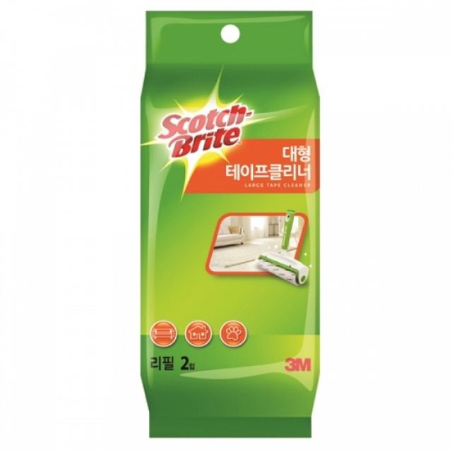 Scotch-Brite 대형 먼지 머리카락 의류 털제거 2개입 고양이털제거기