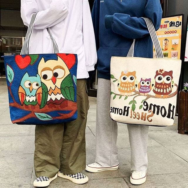 부엉이 보부상가방 여성가방 여성 숄더 백 빅사이즈 가방