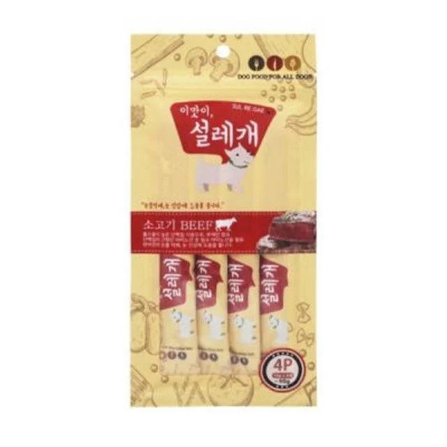 애견 영양간식 소고기 60g 4입 5개 눈 짜먹는 간식