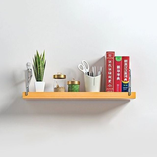 공간데코 벽선반 40x15cm 내추럴우드 무타공선반