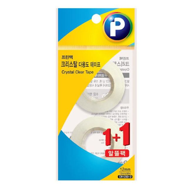 크리스탈 테이프 12mm 30m 2개입 다용도테이프 문구테이프