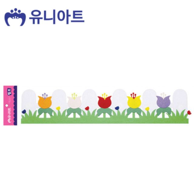 큘립 울타리 흰색 펠트 58x12 교실꾸미기 환경미화