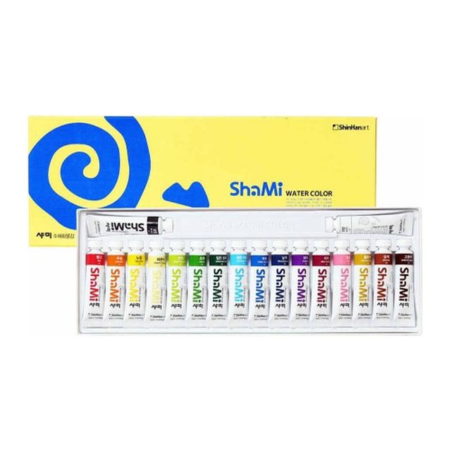 신한 샤미 수채화물감 18색 10ml 1개입