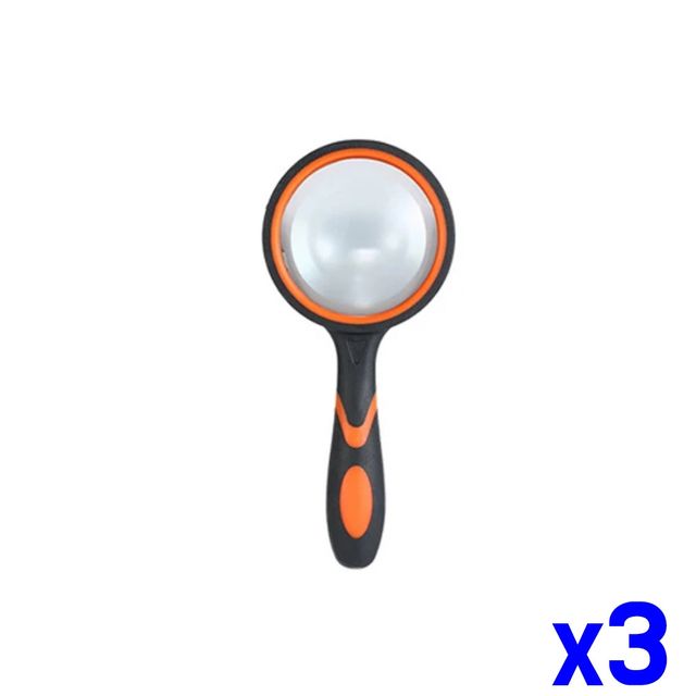 검정 주황 확대경 독서용 휴대용 루페 원형 노안 플라스틱 어르신