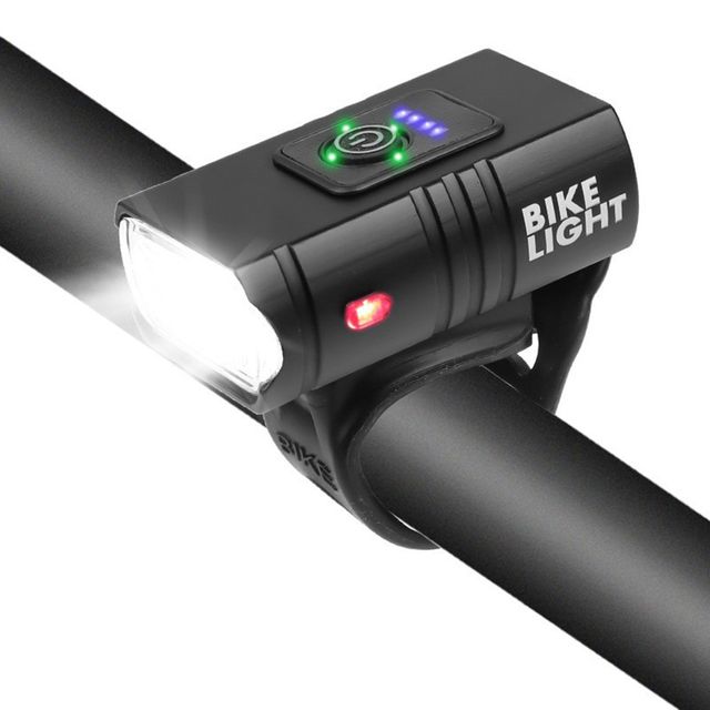 강력한 자전거 경고등 USB 충전 전조등 안전등