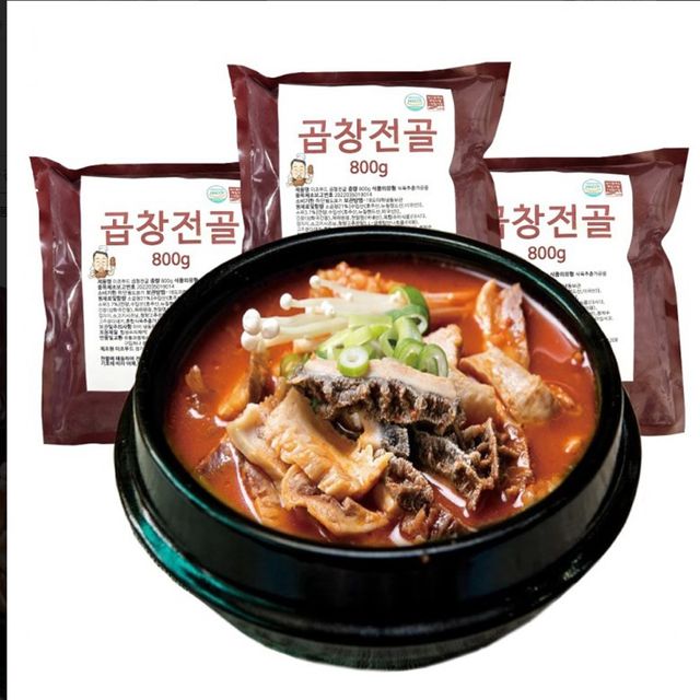 VYF 이조푸드 곱창전골 800g x 3봉 냉동 캠핑 밀키트 소곱창전골 식자재