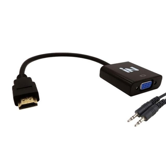 혜명몰 인네트워크 HDMI TO VGA(RGB) 컨버터 IN-HVC03W / 오디오지원 - 개 (1개입) 영상케이블 영상변환기