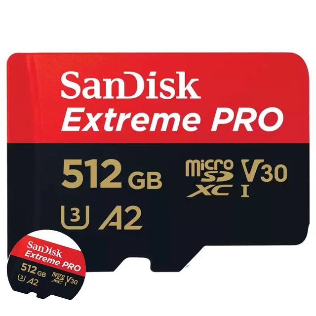 멀티메모리카드 휴대메모리카드 Extreme PRO microSDXC UHS-I 512GB SD변환 어댑터 포함 메모리카드