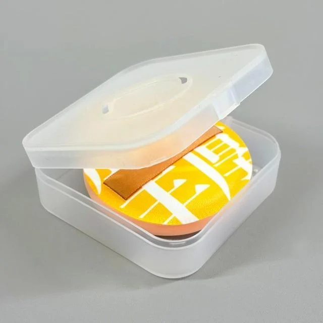 반투명 사각 통기 케이스 보관 휴대용 에어쿠션 퍼프 파우더 함 분첩 파운데이션 메이크업