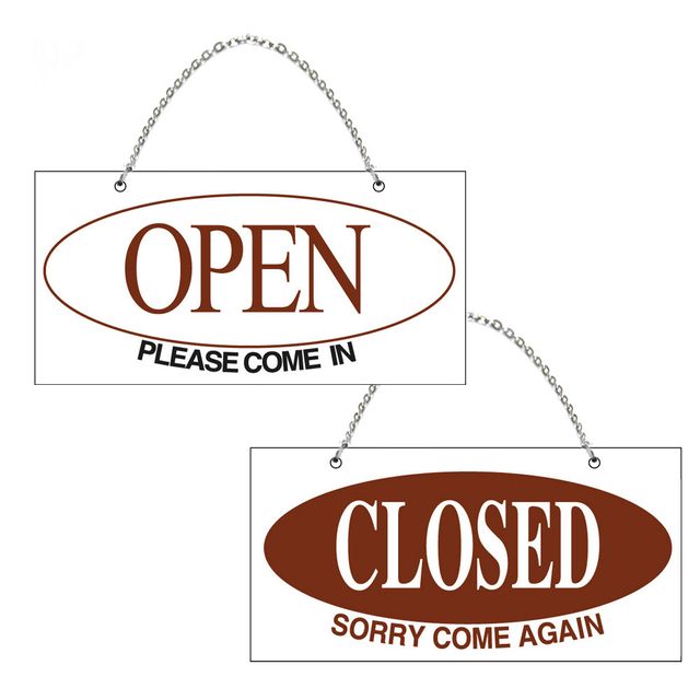 걸이용 영업 OPEN 양면 CLOSED 표지판 U-4510 안내