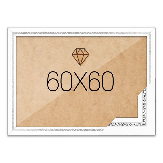 보석십자수액자 60x60 고급형 그레이스 화이트