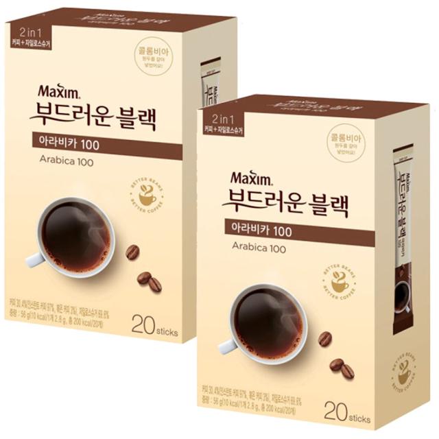 동서 맥심 아라비카 부드러운 블랙 40T (20개입x2개)