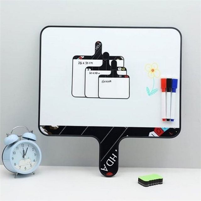 손잡이 보드 28x35CM 양면 보드 핸들형 데스크 교육용 학습용 휴대용 칠판