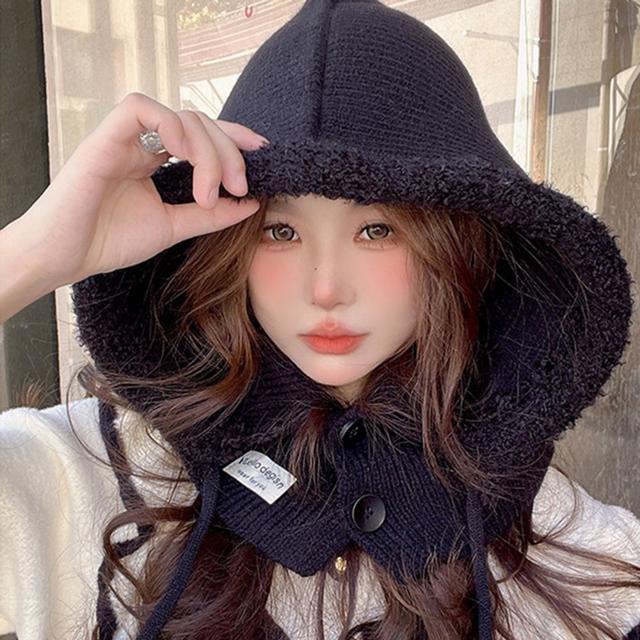 털 후드 바라클라바 뽀글이 겨울 여자 모자 넥워머 DD-12991