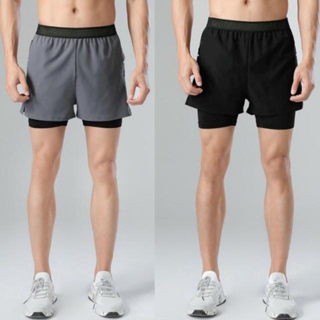 깔끔한 디자인 안쪽 레깅스 탑재 남성 데일리 반바지