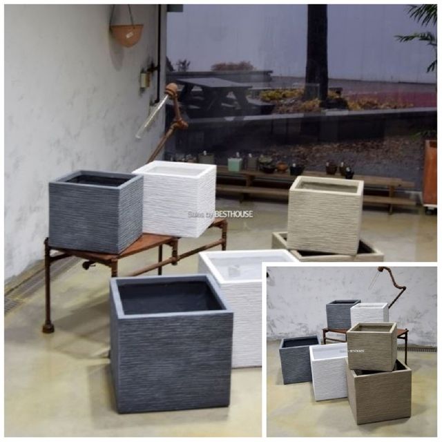 정사각 인테리어화분 대 43x40cm 사각화분 식물화분 베란다화분 옥상화분