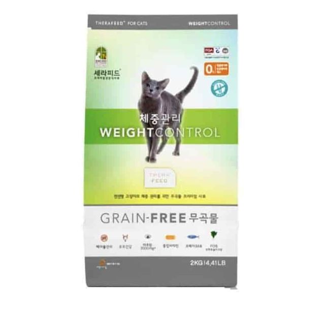 그레인프리 체중관리 2kg 고양이칼슘 고양이단백질보충 냥이건강사료 고양이무곡물사료