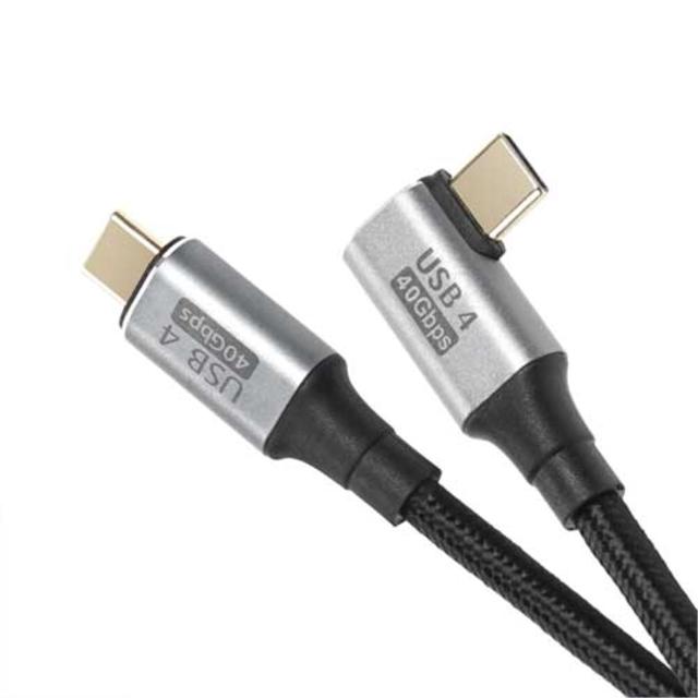 Coms USB 4.0GEN3 C타입 PD 고속충전 꺾임 케이블