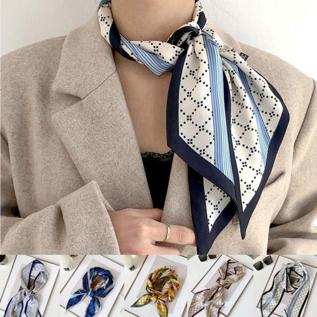 여성 고급스러운 다이아 점선 디자인 간절기 스카프