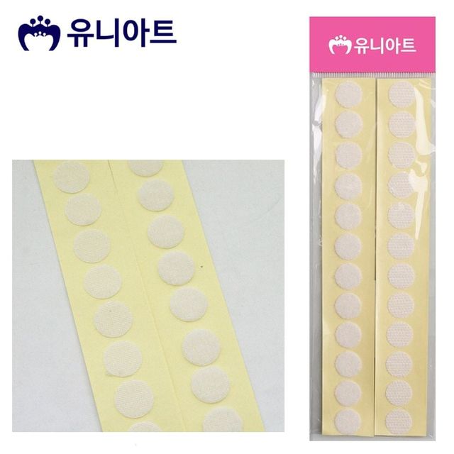원형 찍찍이 1.5cm, 유니아트 미술 놀이 수업용 교구