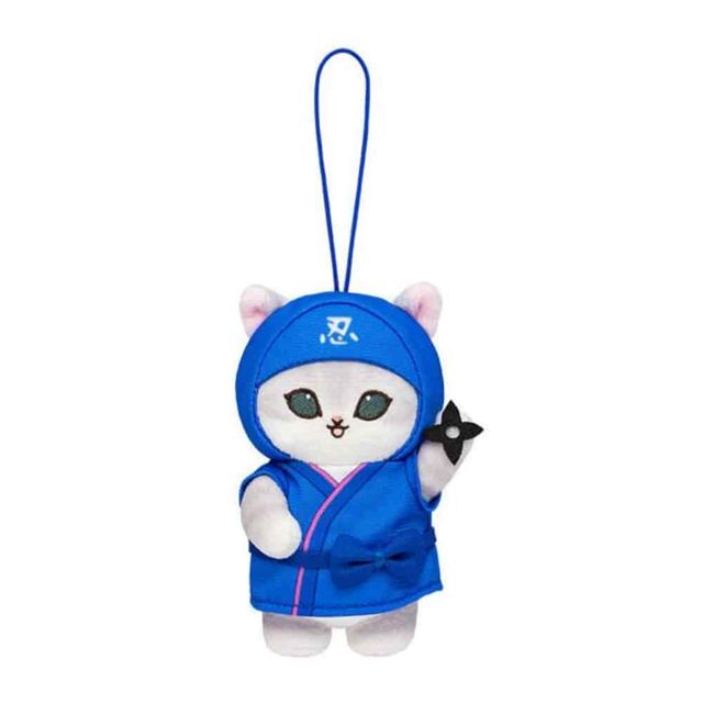 모후샌드 닌쟈냥인형 10cm 블루 키고리 캐릭터키링 가방키링인형 가방키링