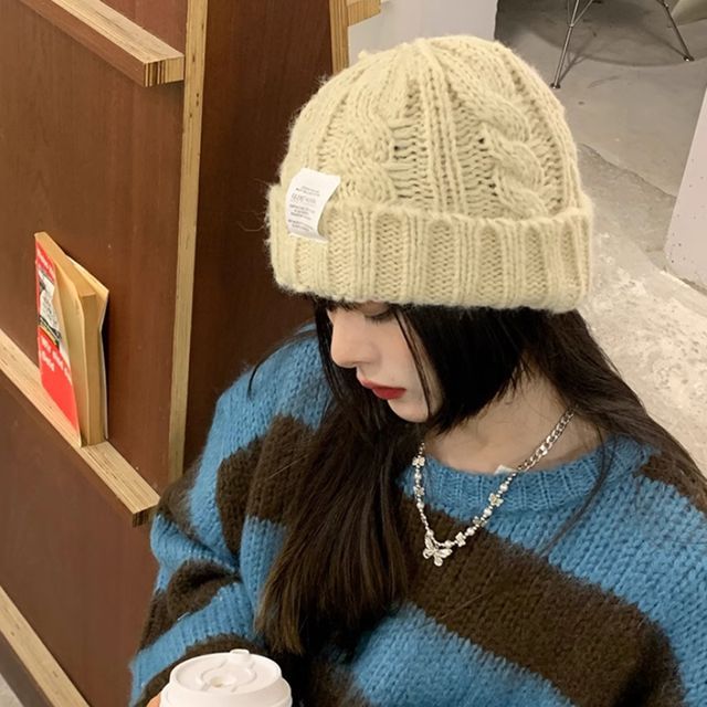 니트 남성 비니 숏비니 무지 모자