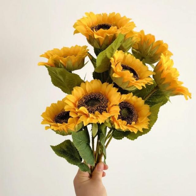 인테리어 조화 해바라기 꽃 골드 조화꽃