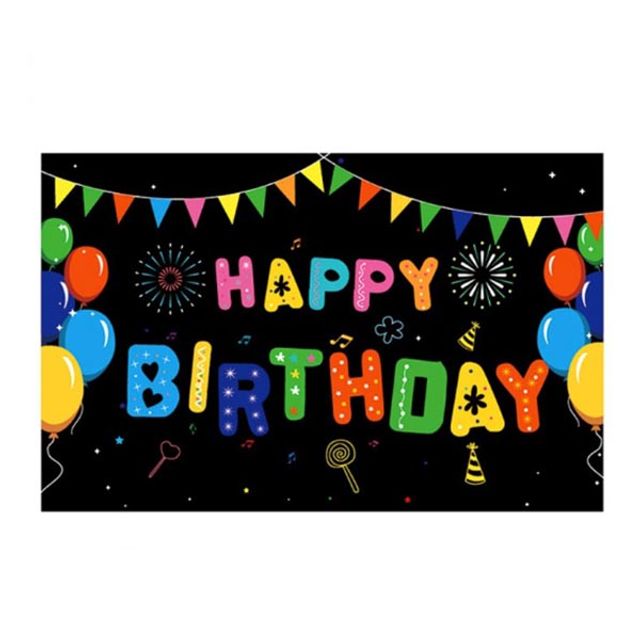 대형 생일 현수막 블랙파티 가랜드, 럭셔리 이벤트 장식