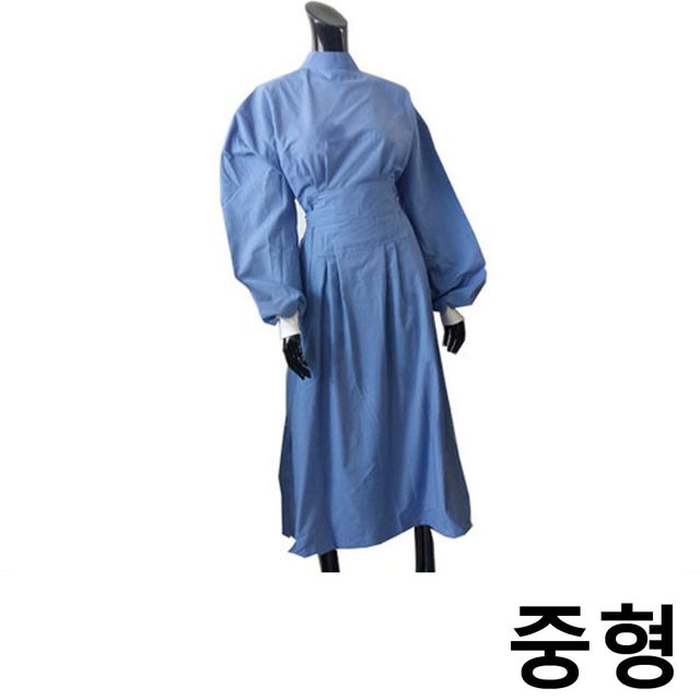 수술겉가운 소라색 수술복 M(중) 병원 의사 간호사