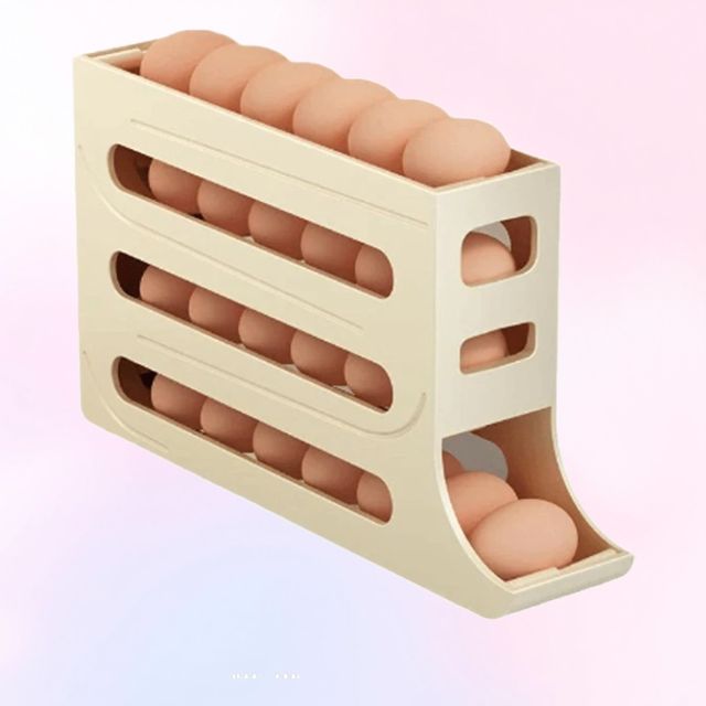 WL 주방 계란보관함 에그홀더 자동롤링 달걀보관 3단