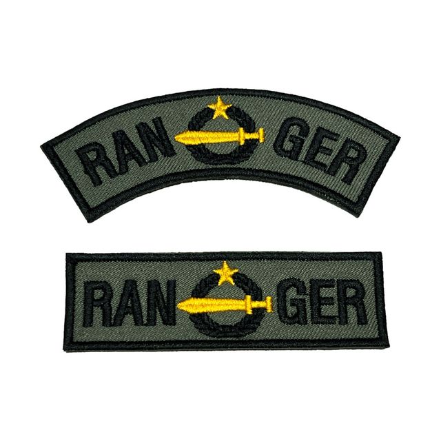 육군 신형 RANGER 패치 와펜 라운드 사각