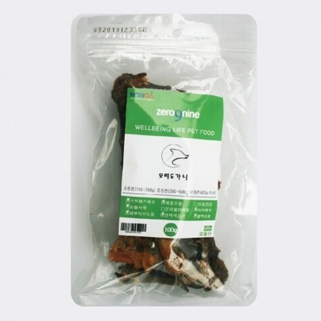 강아지 치아건강 수제간식 오리가니 100g - 잇몸 강화, 천연 재료