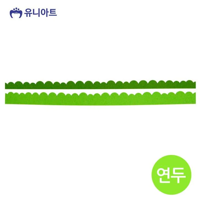 유니아트 펠트 6000 이중 주름띠지 연두색 - 미술놀이 재료