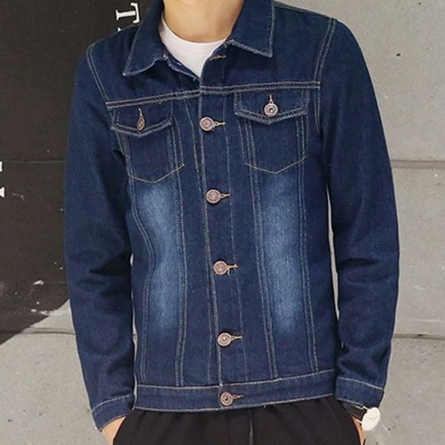 기본 남성 데님 자켓 캐주얼 남성 청 자켓 데일리 가을