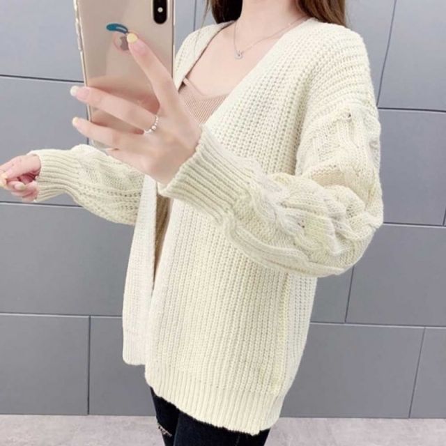 꽈배기 사무실가디건 20대 가디건 봄가을옷 대학생 오