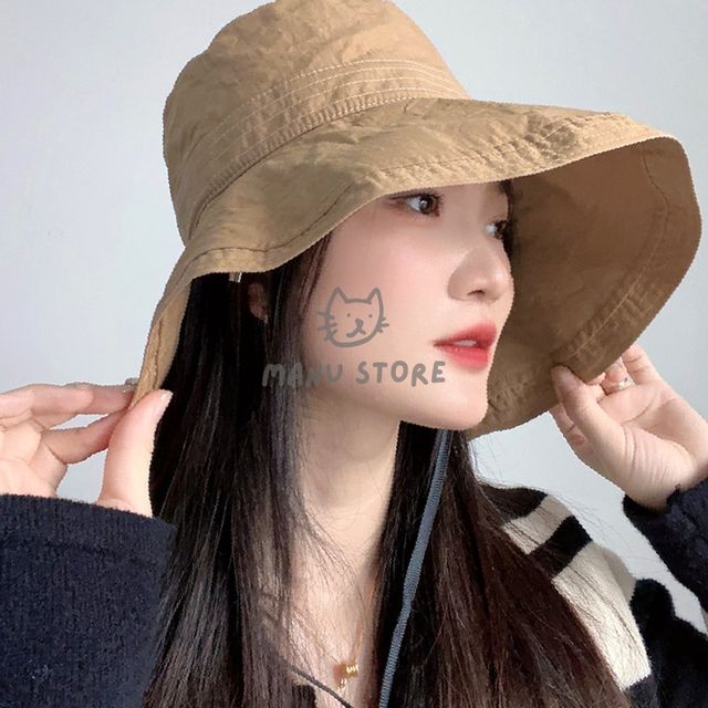 남자캡모자 여성운동모자 여성용 버킷햇 브라운