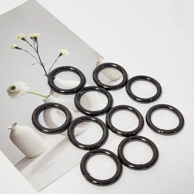 연결고리 O링 전기도금 부자재 오링 흑니켈 10개 20mm