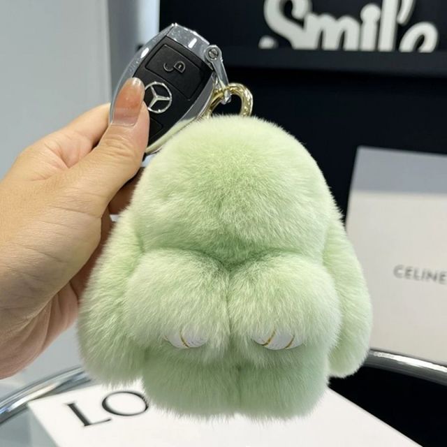 귀여운 토끼 봉제 인형 가방 고리 10cm 그린 백참 액세서리 선물용