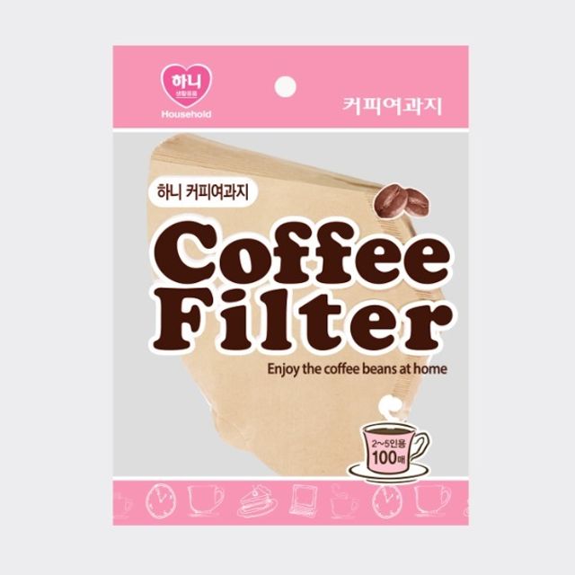 하니 커피 여과지 100매 (2-5인용) 펄프필터