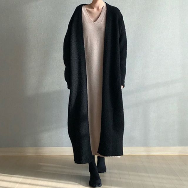 2컬러 와이드 롱 가디건
