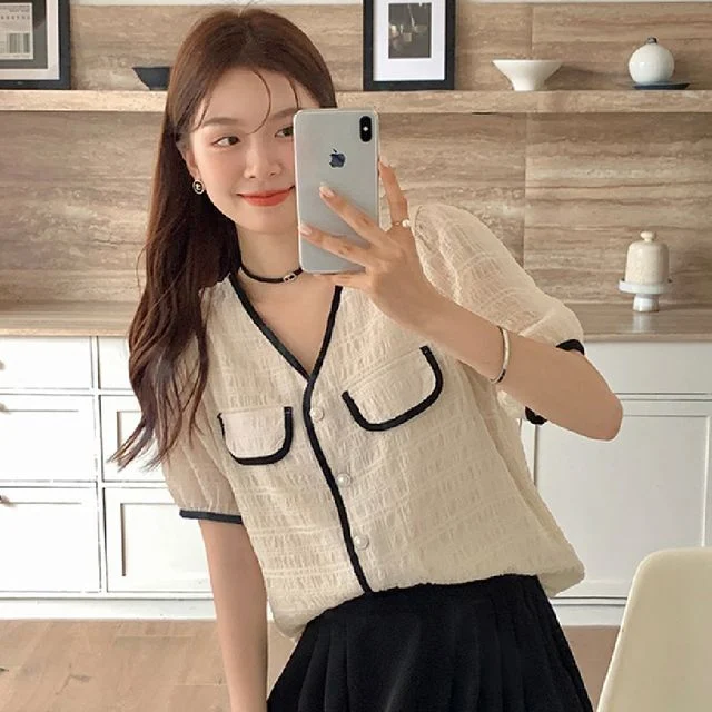 여성 출근룩 하객룩 데일리룩 반팔 버튼 가디건